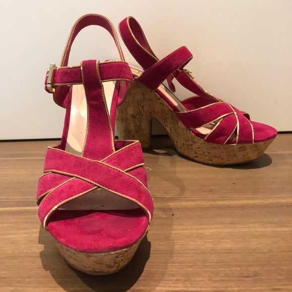Dolce Vita Hot Pink platform heels! Size 10 - Picture 2 of 6